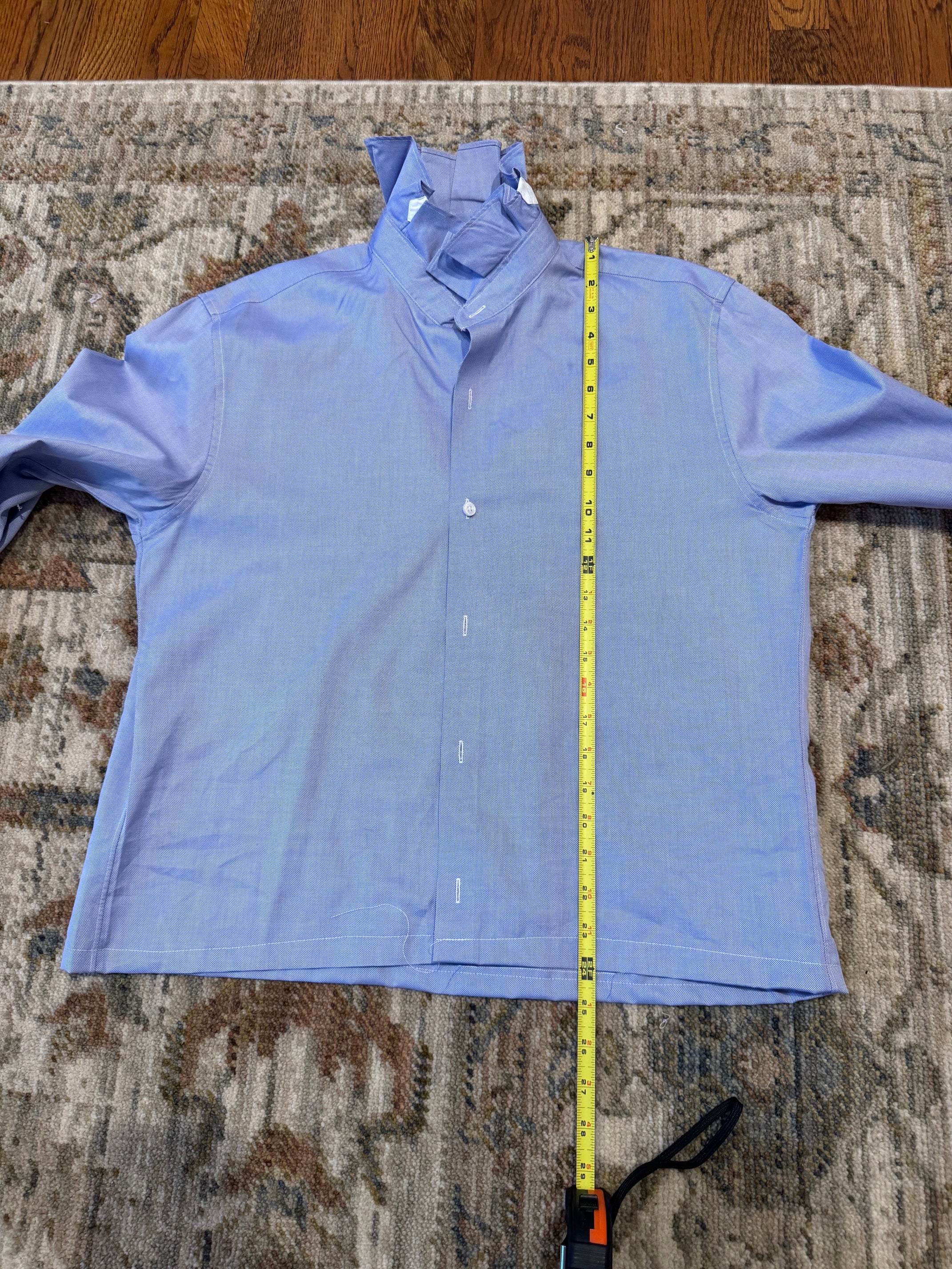 Reworked Vintage Men's Bonobos Ruffle Collar Shirt- M/L