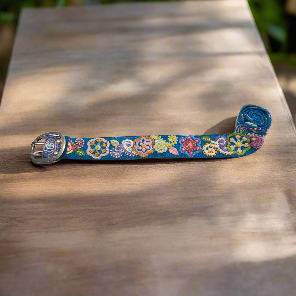 Happy Day Hand Embroidered Belt