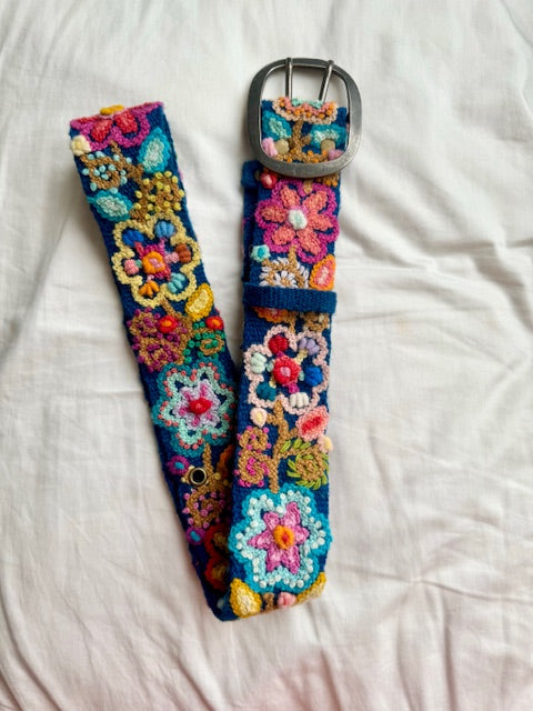 Peruvian embroidered belts hotsell