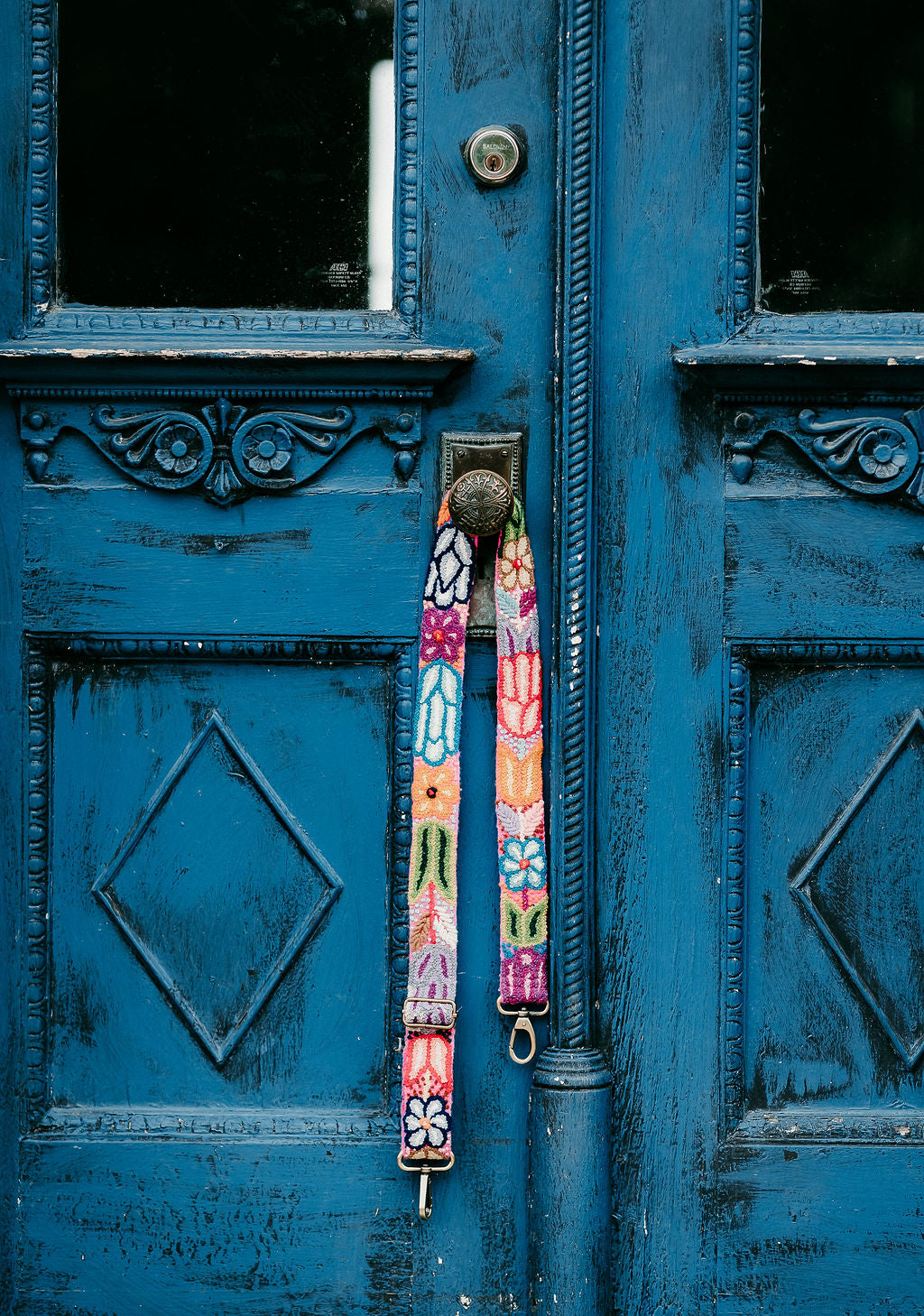 Hot Pink Adjustable Strap with Colorful Floral Embroidery, handcrafted by Fair Trade artisans in the Andes mountains of Peru.