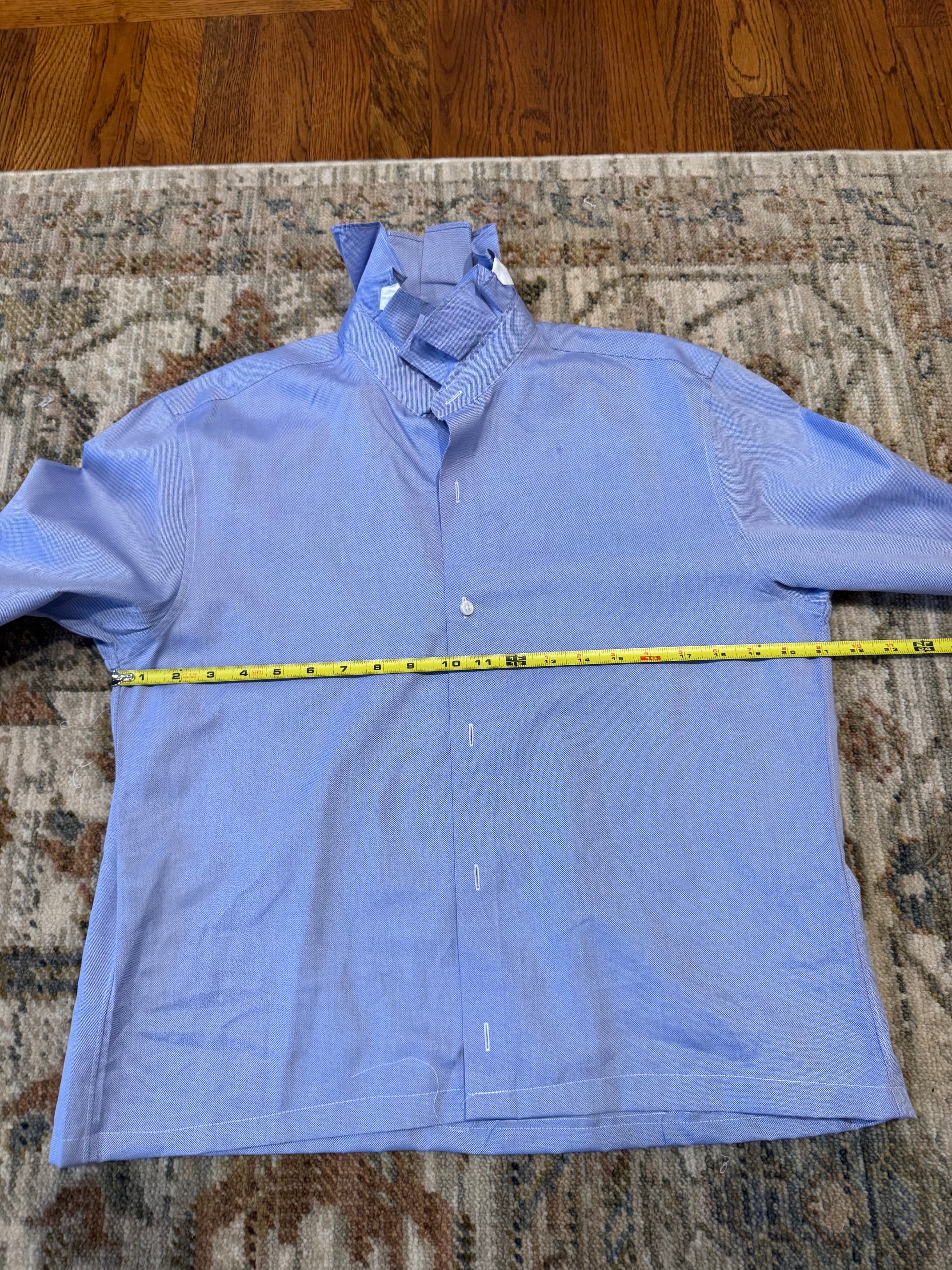 Reworked Vintage Men's Bonobos Ruffle Collar Shirt- M/L